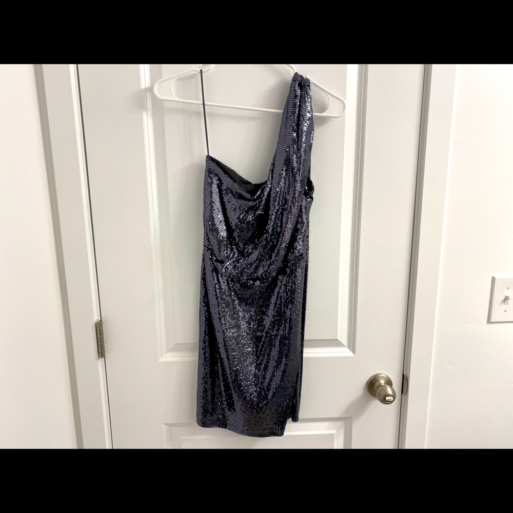 Sequins gunmetal dress